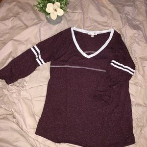 EUC Maroon 3/4 T-shirt